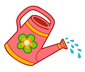 Cute watering can cartoon © Visual Content