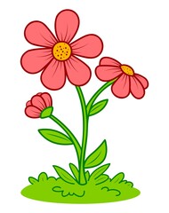 Cute flower cartoon