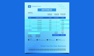 Invoice Design Template with Creative Designs