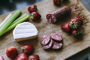 Preparing some appetizer food in the kitchen