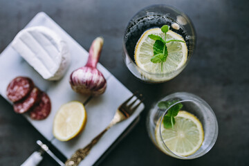 Preparing some appetizer food in the kitchen