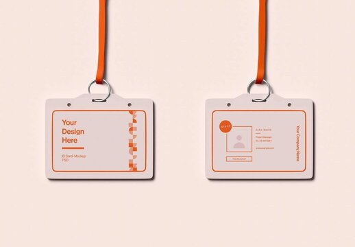 Two ID Cards Mockup