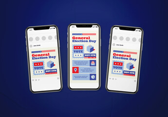 Us General Election Day Social Media Layout