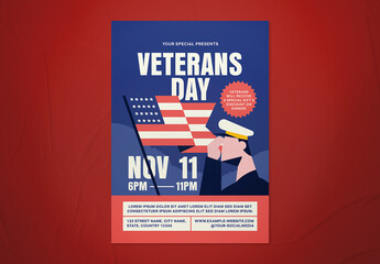 Us Veteran Day Layout Flyer