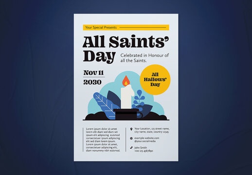 All Saints' Day Flyer Layout
