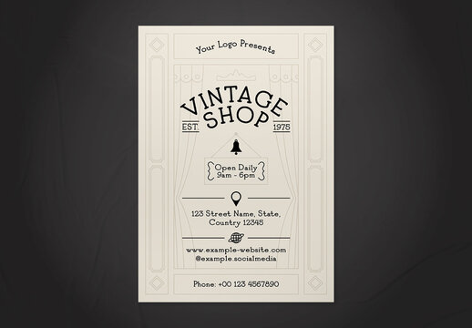 Vintage Shop Flyer Layout