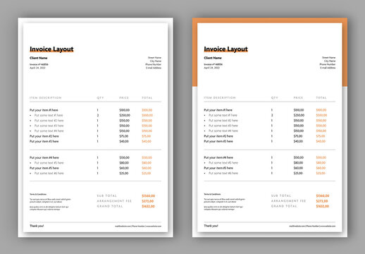 Business Invoice Layout