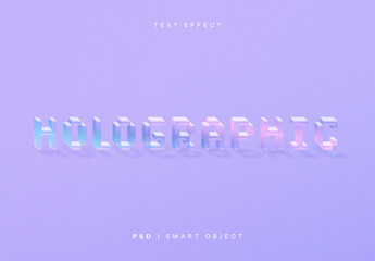 Holographic Text Effect Mockup