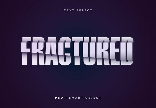 Fractured Texture Text Effect Mockup