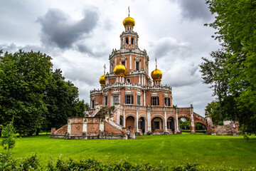 Fototapeta na wymiar Church of the Intercession at Fili, Moscow, Russia