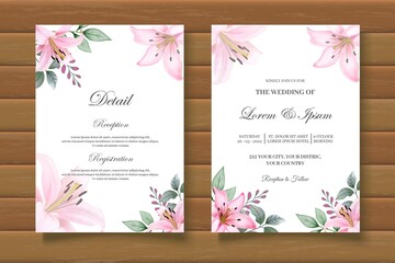Elegant Floral Wedding Invitation Card