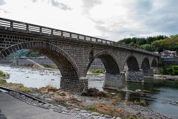Fototapeta na wymiar 耶馬溪町の「馬溪橋」