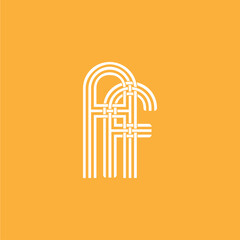 AF MONOGRAM INITIALS DESIGN