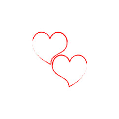 Heart shape vector, sketch illustration can be used for design of valentine, wedding, love theme romantic