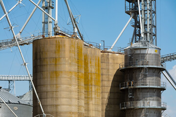 Industrial silos.