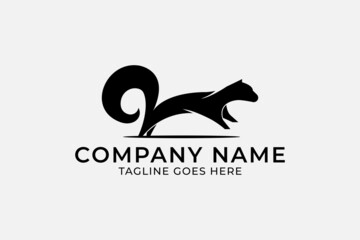 squirrel logo design, marketing logo template, animal logo