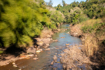 Castelhano River with rocks and forest around