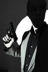 Spy thriller pistol gun