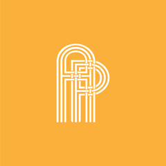 AP MONOGRAM INITIALS DESIGN