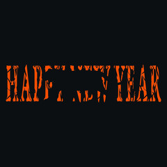 The year of the tiger greeting card template 2022,happy  new year, merry christmas