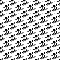 seamless pattern of cute monster cartoon