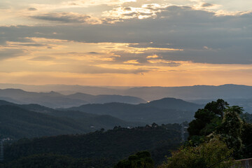 dusk in the mountains