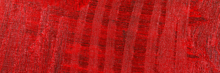 abstract creative background: red stain of colored primer when toning the canvas, temporary object.