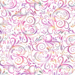 Vintage wallpaper in a watercolor swirl pattern