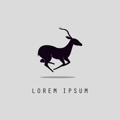 Deer logo vector illustration logo template design concept