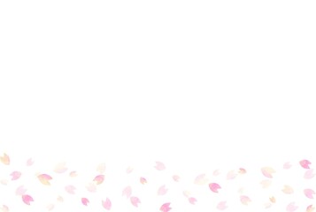 美しい水彩の桜の背景イラスト4