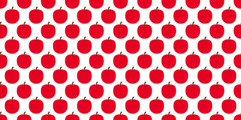 Apple illustration background. Seamless pattern.Vector. りんごのパターン　背景素材