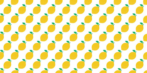 Lemon illustration background. Seamless pattern.Vector. レモンのパターン　背景素材