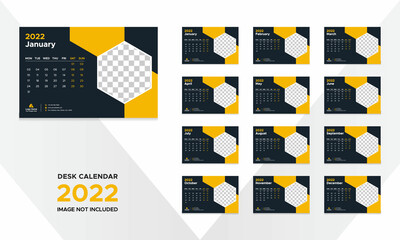 Creative Desk Calendar Design for 2022