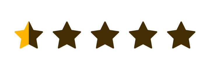 Obraz premium Four And A Half Star Rating Illustration Vector