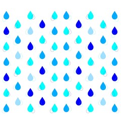 ドロップシルエットの背景素材　はっきりカラー