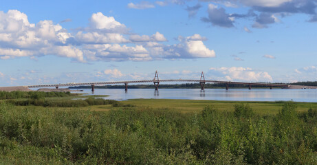 Deh Cho Bridge on Mackenzie River