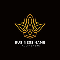 Luxury line art minimalist nature logo design