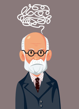 Sigmund Freud Vector Caricature Illustration