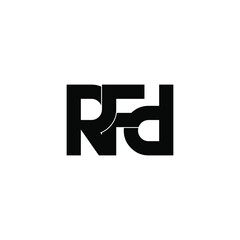 Obraz premium rfd initial letter monogram logo design