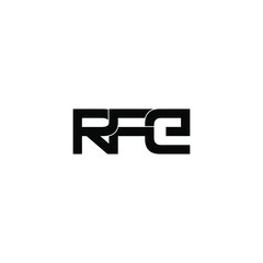rfe initial letter monogram logo design