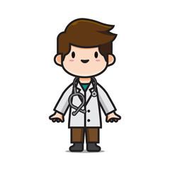 Fototapeta premium Cute Doctor Vector