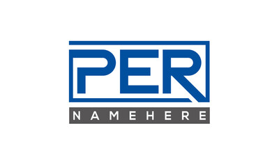 PER creative three letters logo