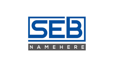 SEB creative three letters logo	