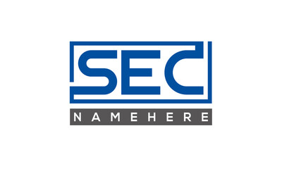 SEC creative three letters logo	