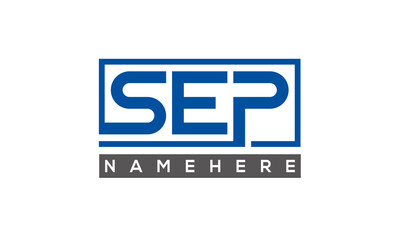 SEP creative three letters logo	