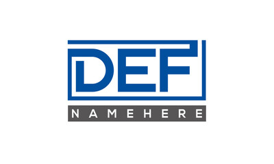 DEF creative three letters logo	