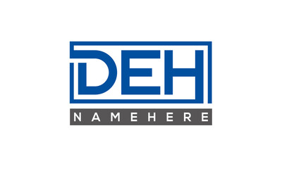 DEH creative three letters logo	