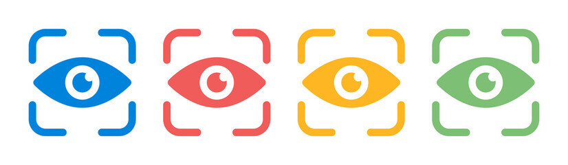 Eye scanner vector icon. Retina scan icon.