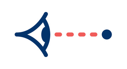 Eyesight icon. Eye look at object icon.