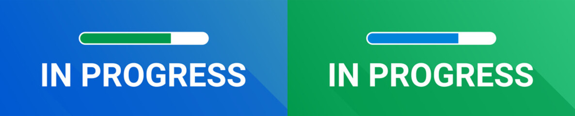 In progress loading bar icon vector illustration.